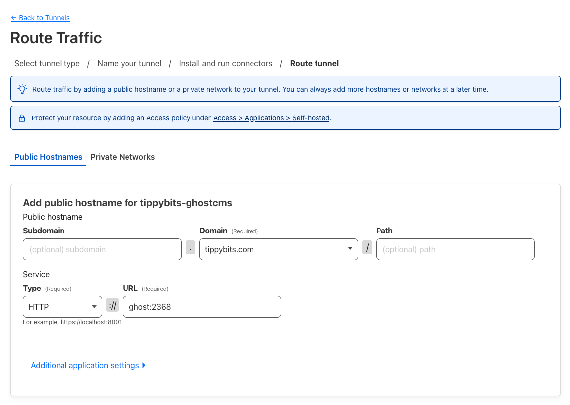 Creating a Ghost site exposed with Cloudflare